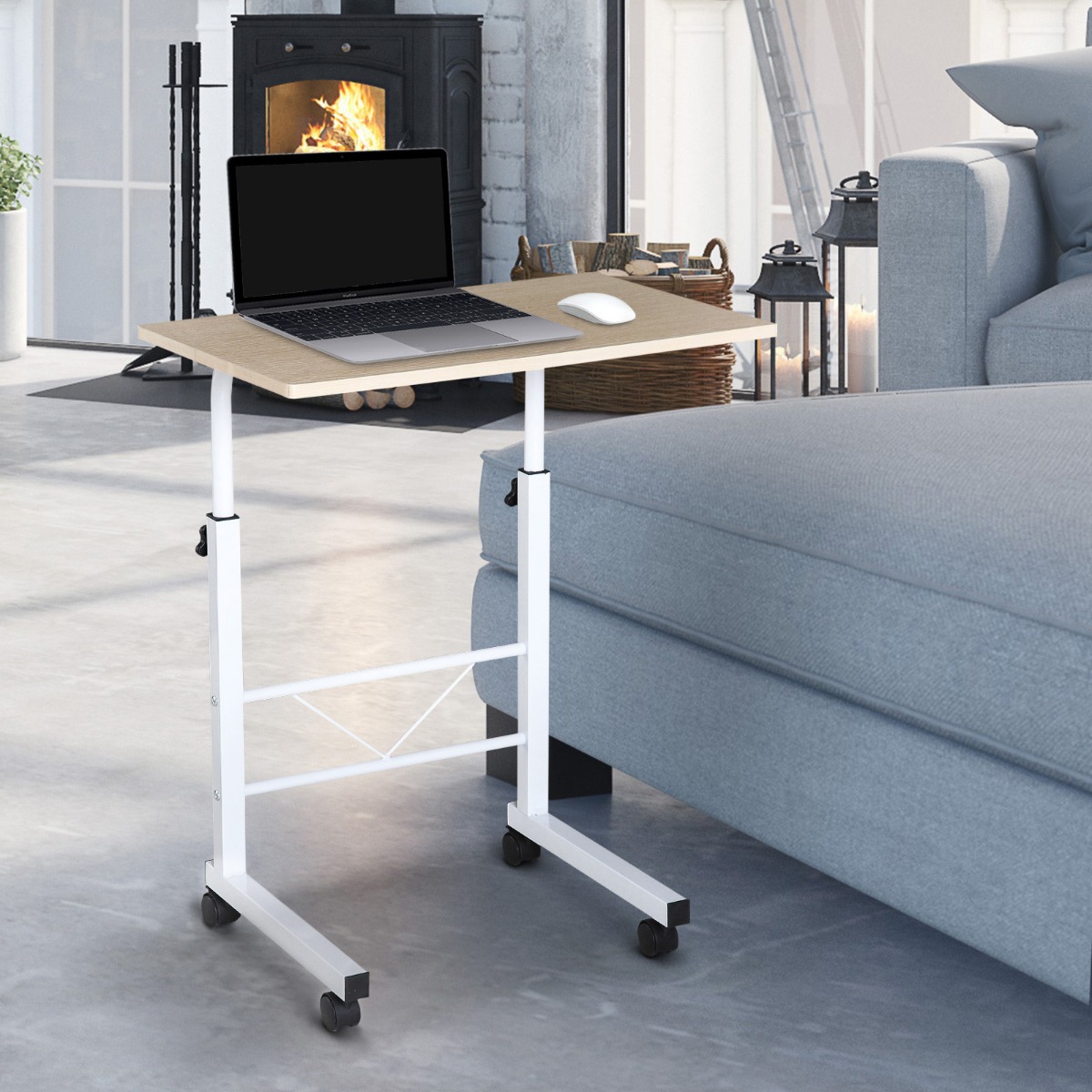 Mesa de computador 60x40x(68-78) cm bicolor Homcom