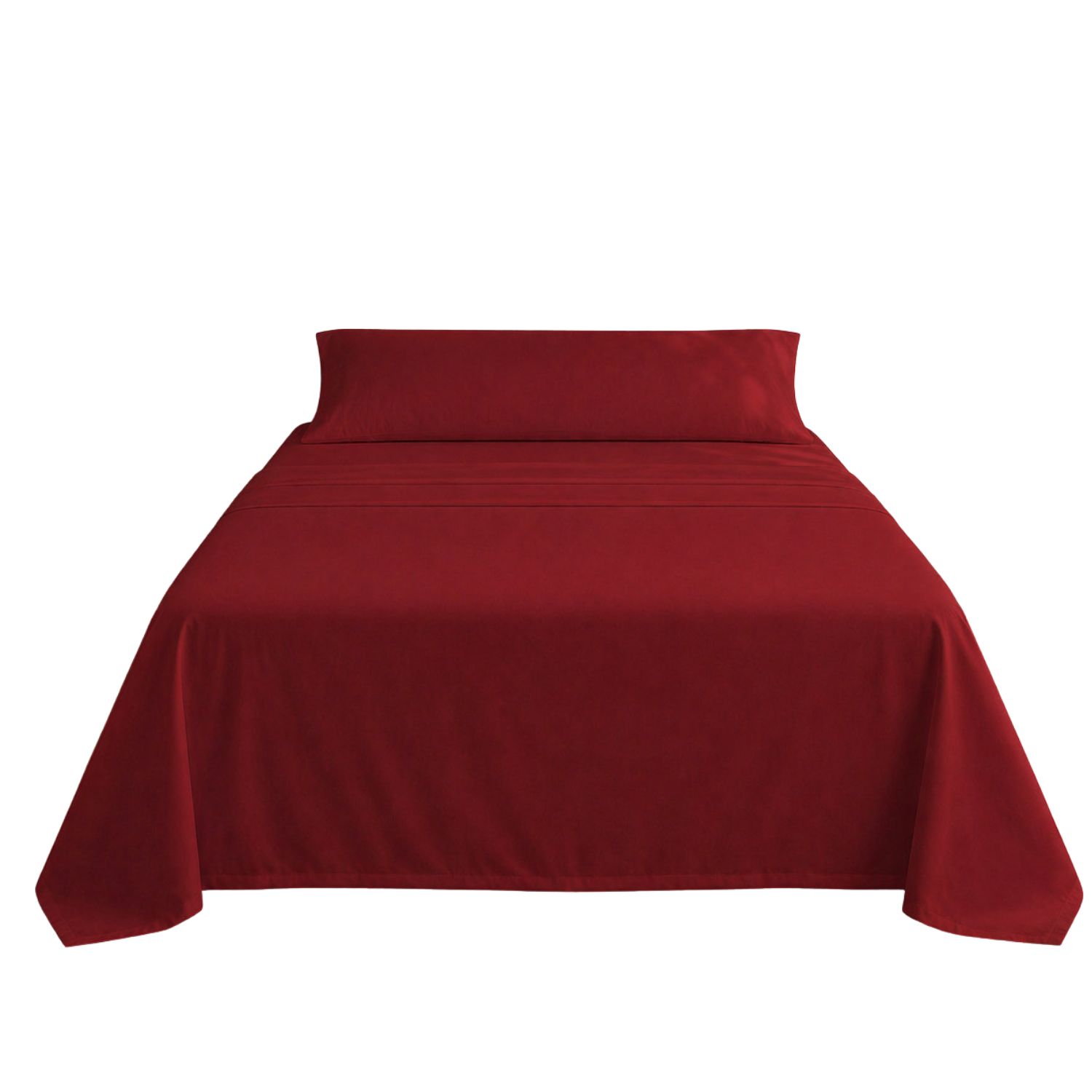 Jogo de lençóis bordô cama de 180cm 144 fios donegal collections