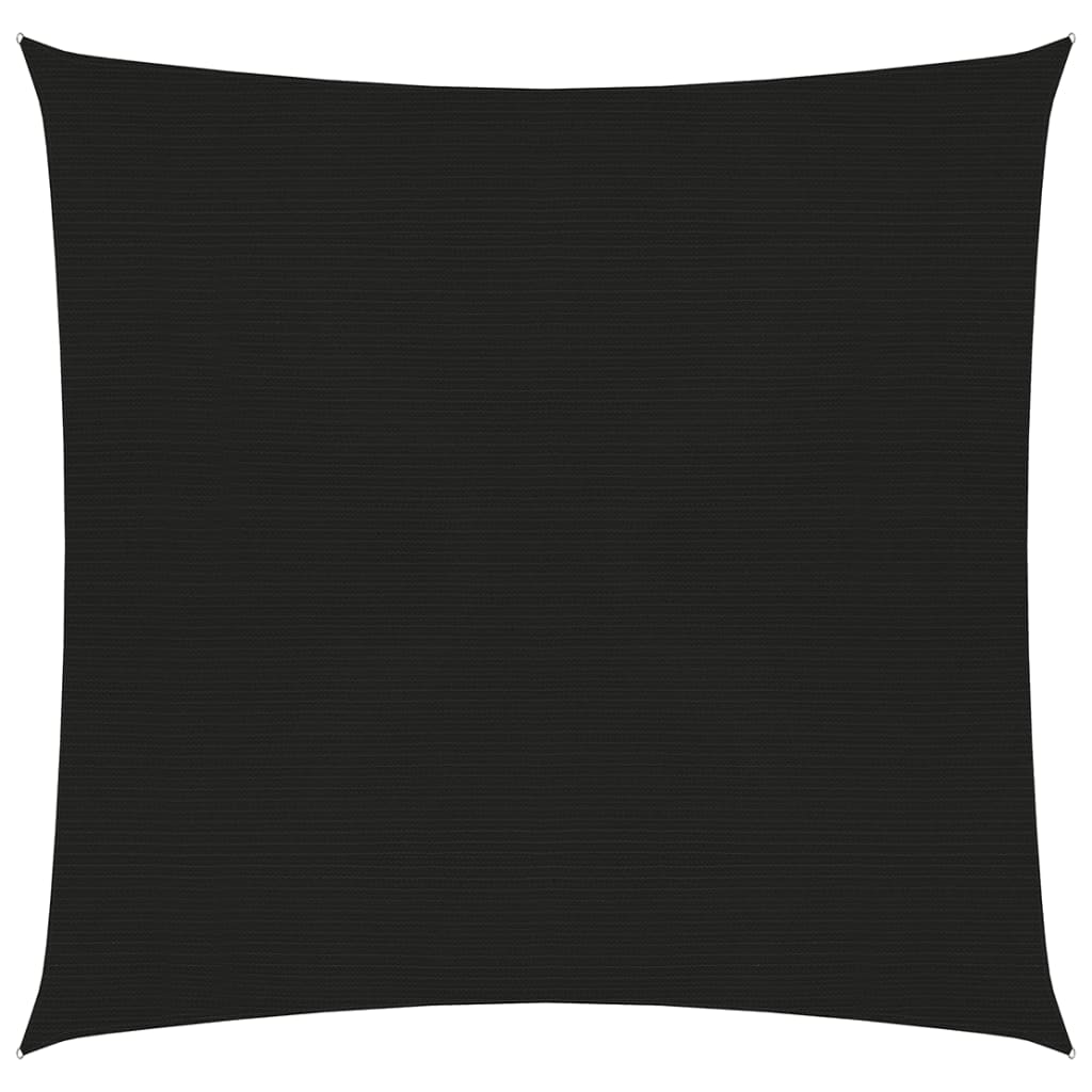 vidaXL toldo de vela negro hdpe 160 g/m² 6x6 m