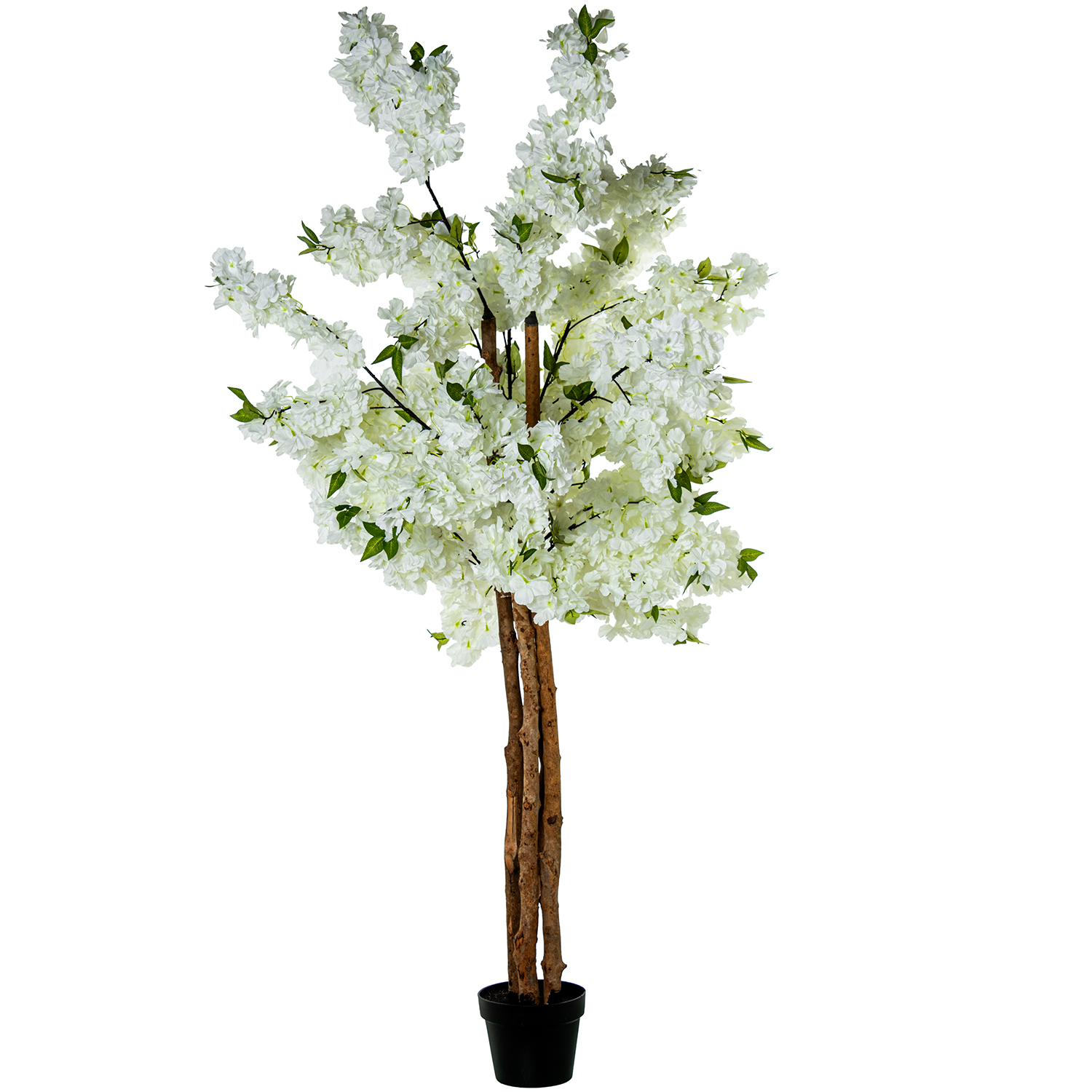Cerejeira artificial branca de 180 cm com 4 troncos.