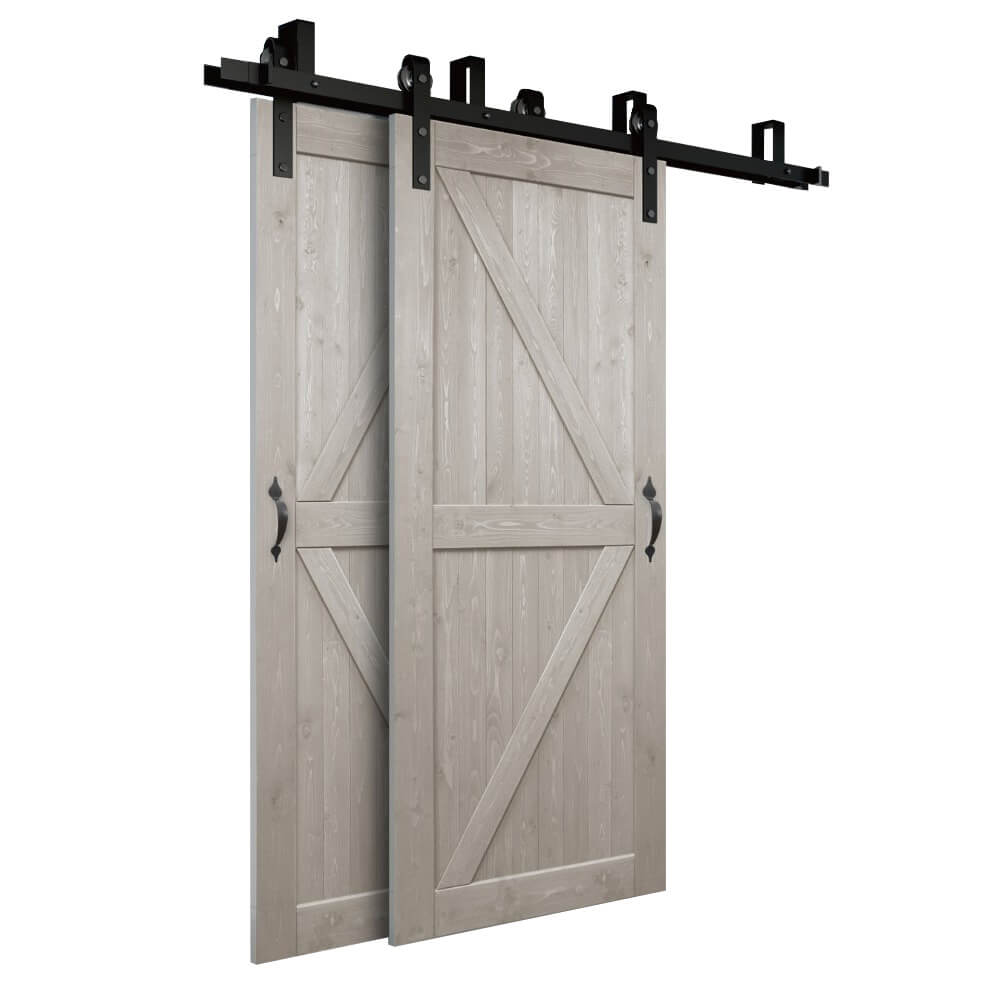 Solia puerta corredera doble de madera - 205 x 105 cm