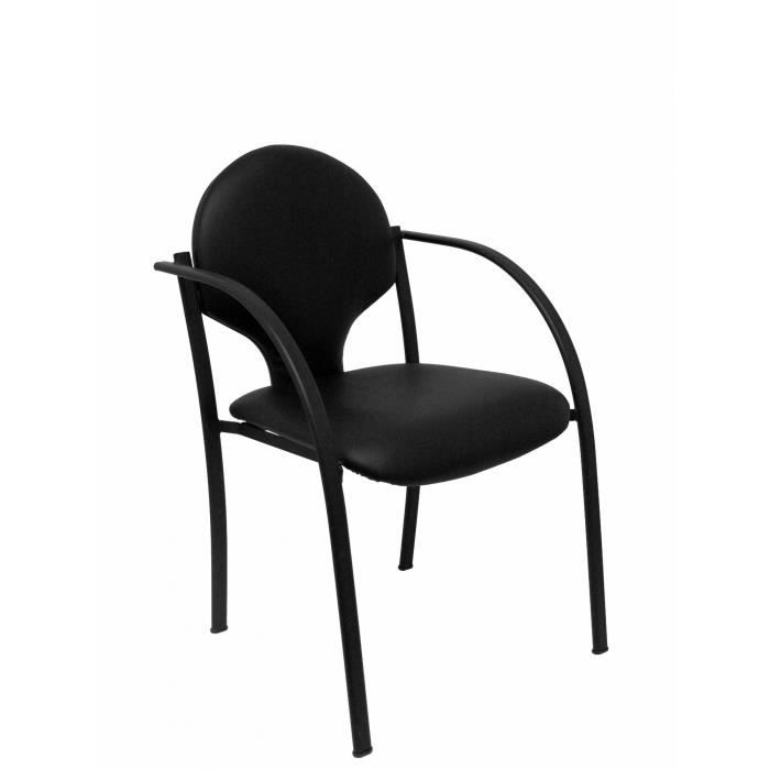 Silla confidente ergonómica piqueras y crespo hellin - pack de 2 - negro -