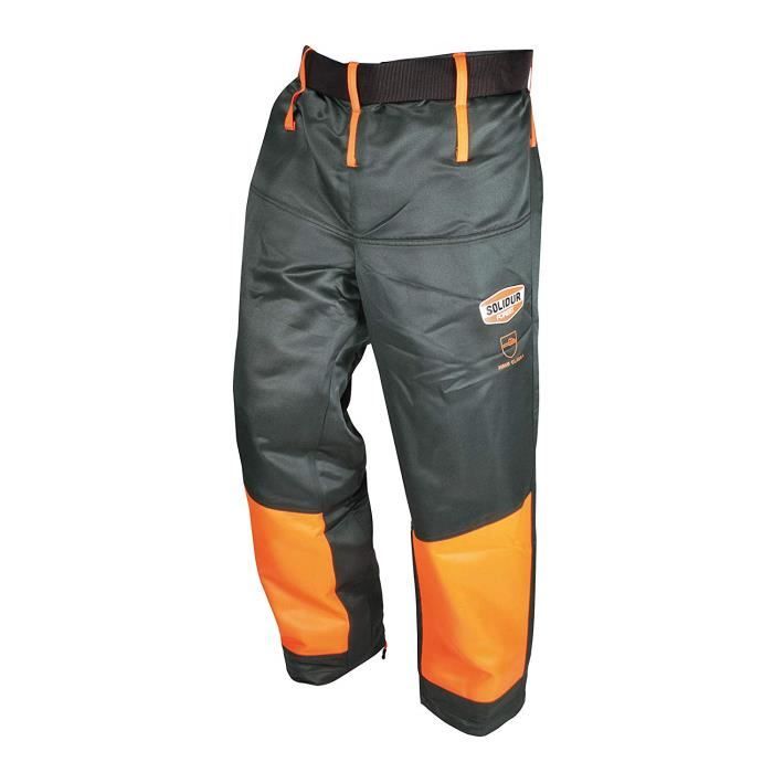 Calças de proteção anti-corte - solidur - 60122 - poliéster - hidrofugado -