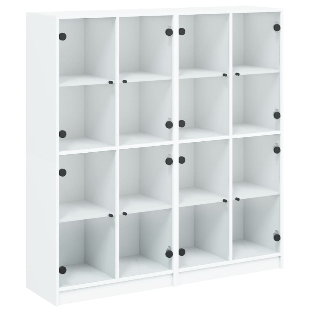 vidaXL estantería con puertas madera de ingeniería negro 136x37x142 cm