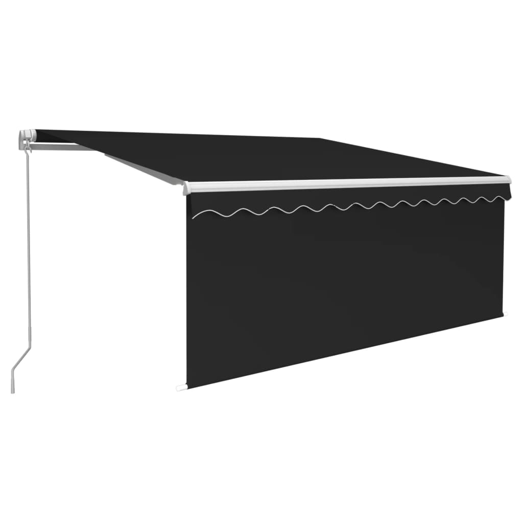 vidaXL toldo retráctil manual con persiana gris antracita 3x2,5 m