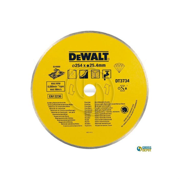 Disco diamantado - Dewalt - dt3734 - 250mm - para pedra e porcelanato
