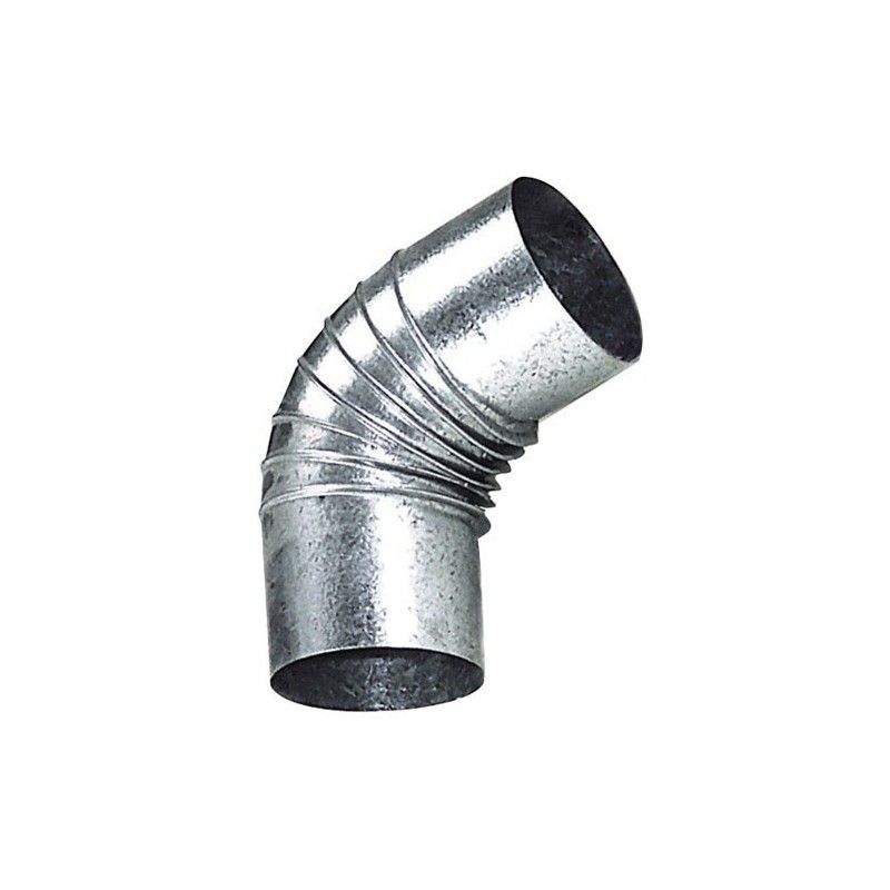 Cotovelo de fogão galvanizado 120 mm 45