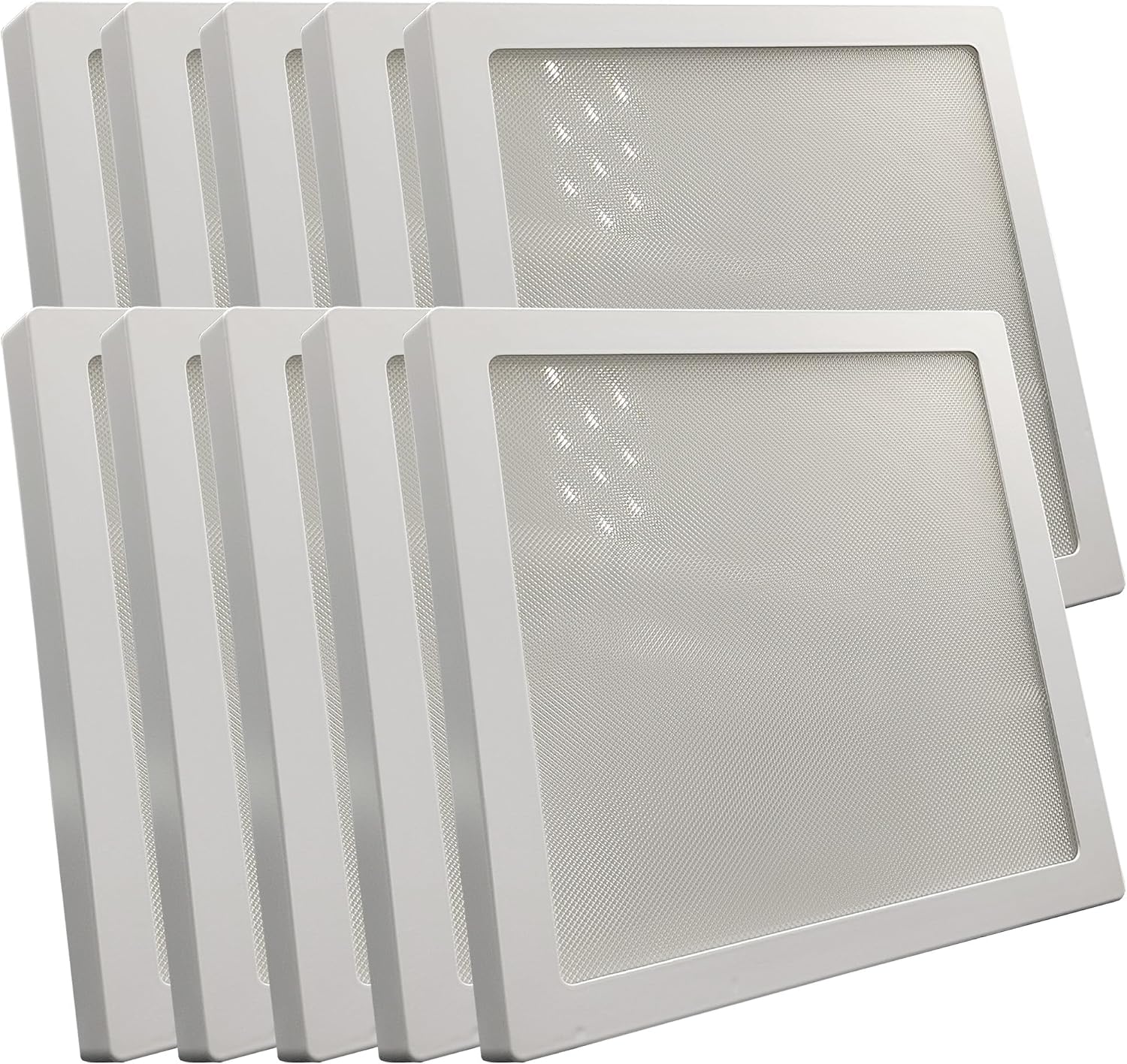 Pack x10 plafon LED quadrado 24w (240w), 2880lm, luz selecionável 4cct