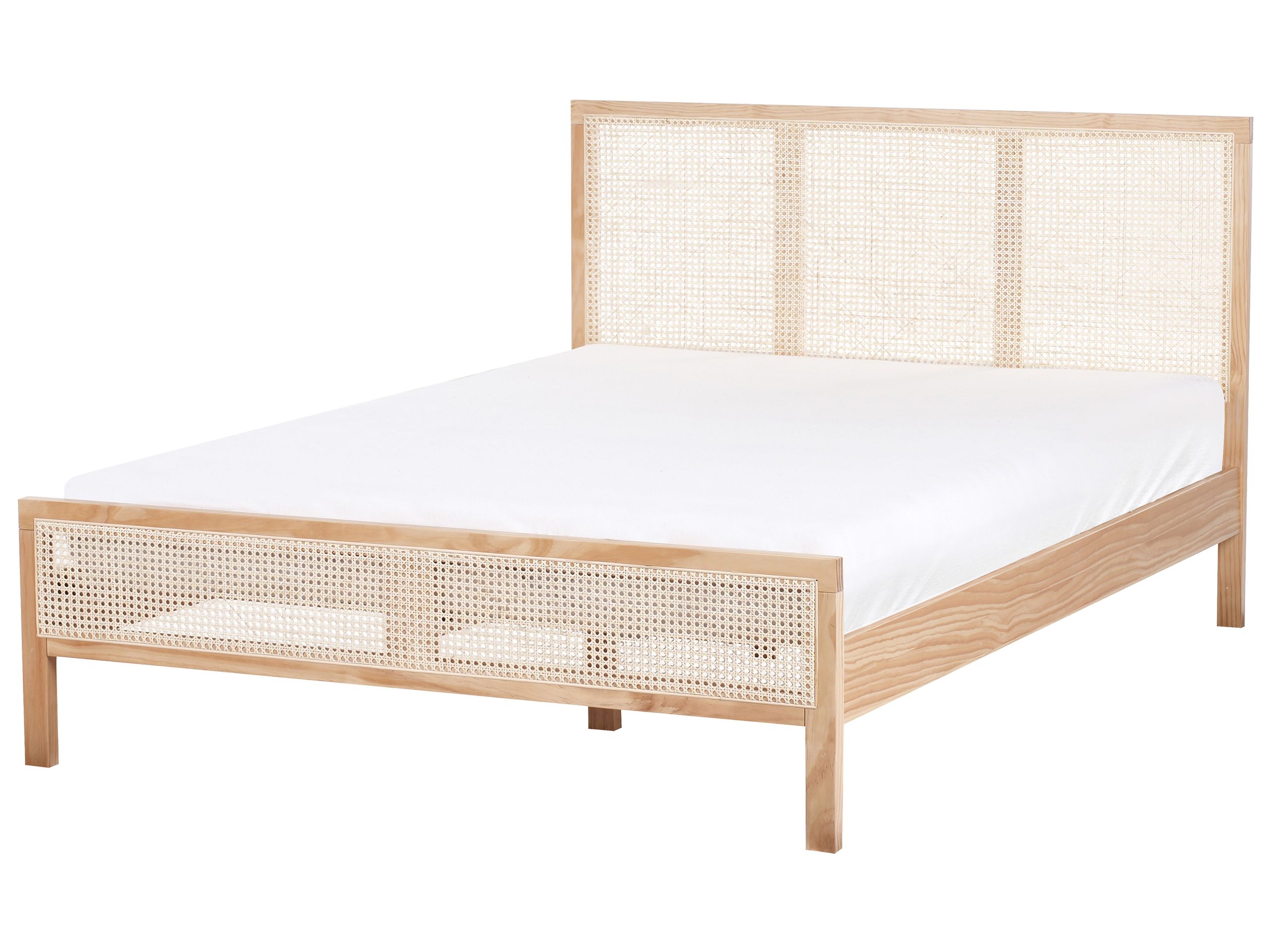 Cama madeira de pinho salernas 140 x 200 cm castanho claro