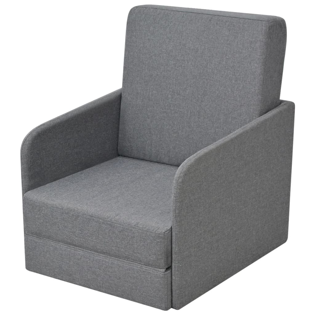 Poltrona convertível tecido cinzento-claro ewg7585
