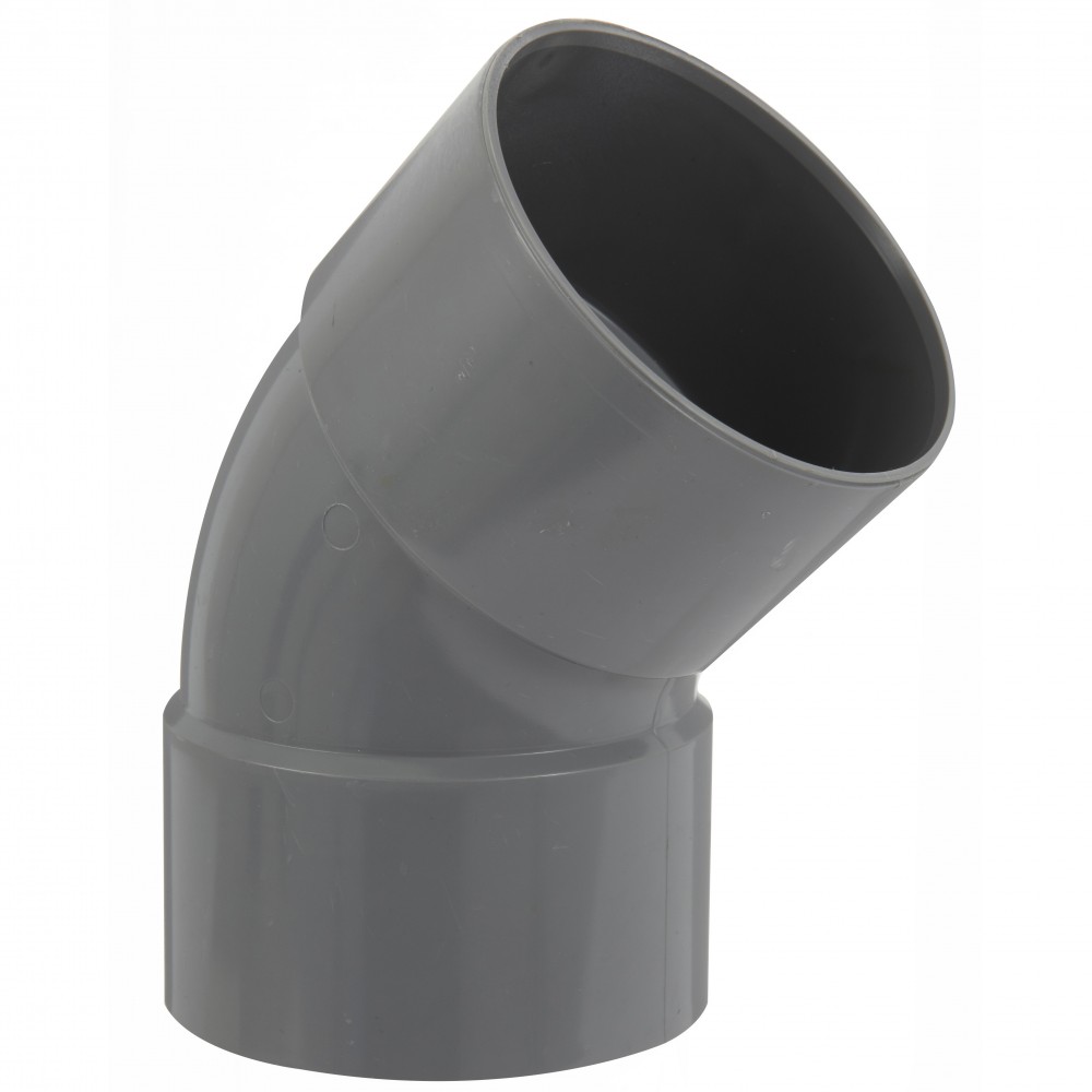 Cotovelo fêmea em PVC 45° - girpi - d: 100 mm - plástico - interior - 10 ba