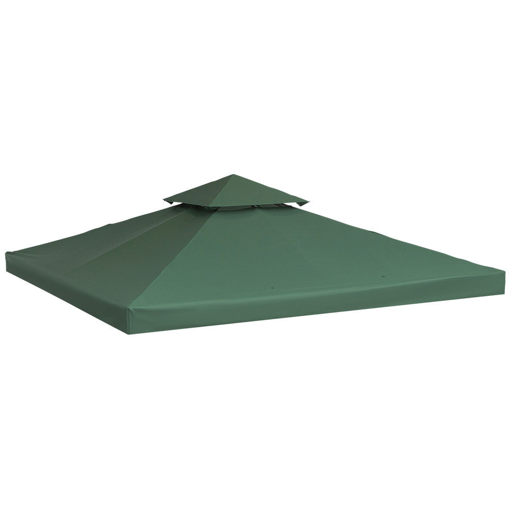 Cobertura de substituição 300x300 cm poliéster color verde Outsunny
