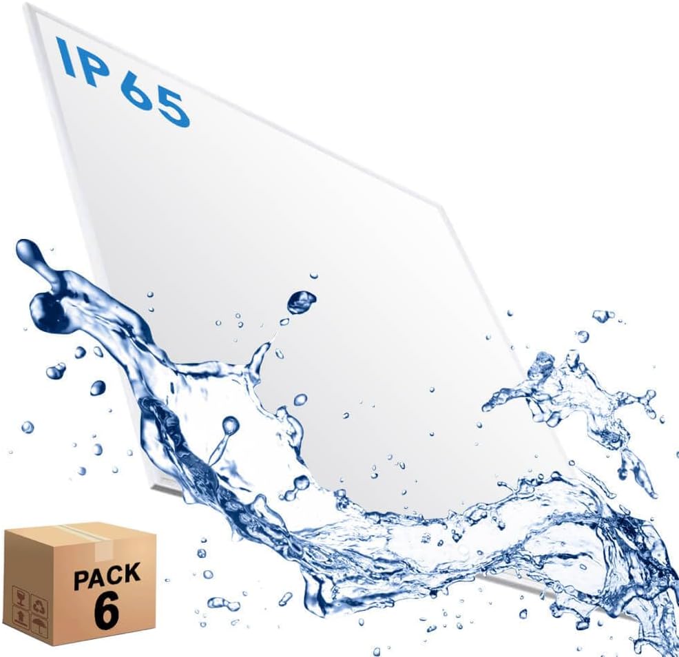 Pack x6 painel LED 60x60 40w 4400lm exterior ip65 philips, luz 4000k