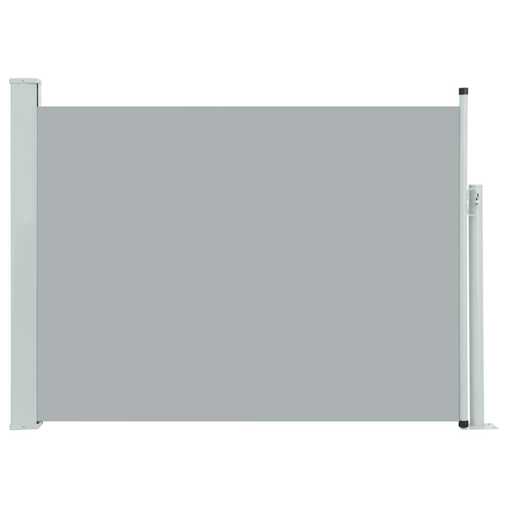 Toldo lateral retrátil para pátio 100x500 cm cinzento