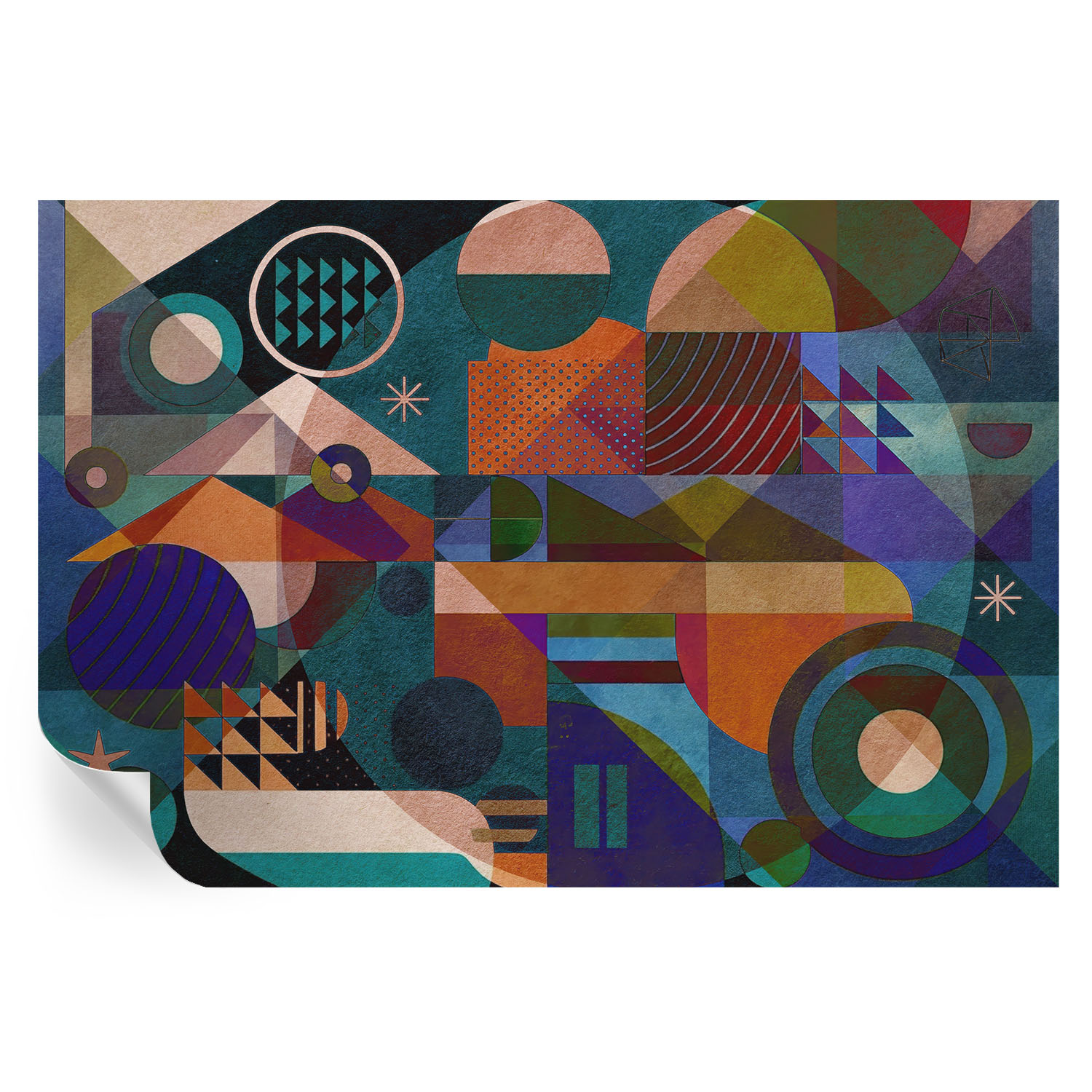 Papel de parede adesivo arte geométrica 104x152 tulup