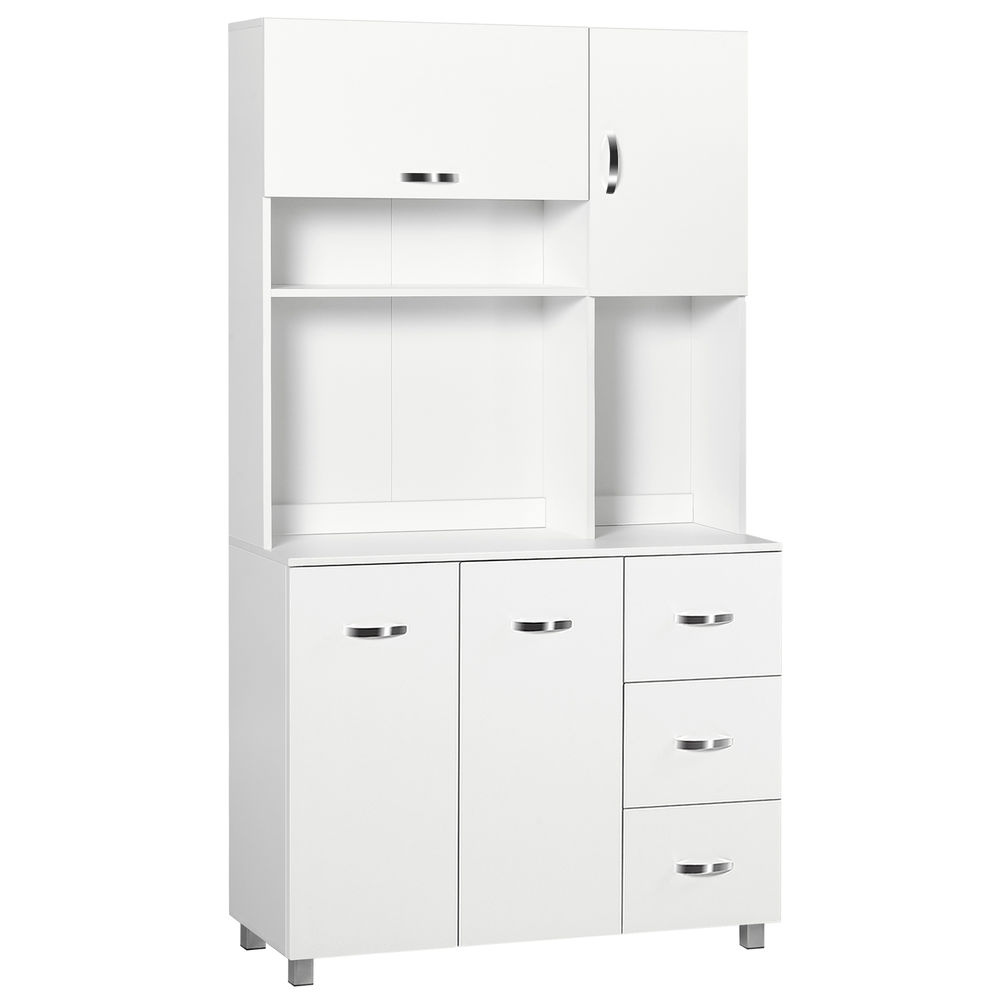 Armário de cozinha 100x39.5x183.5 cm color blanco Homcom, casa - cozinha