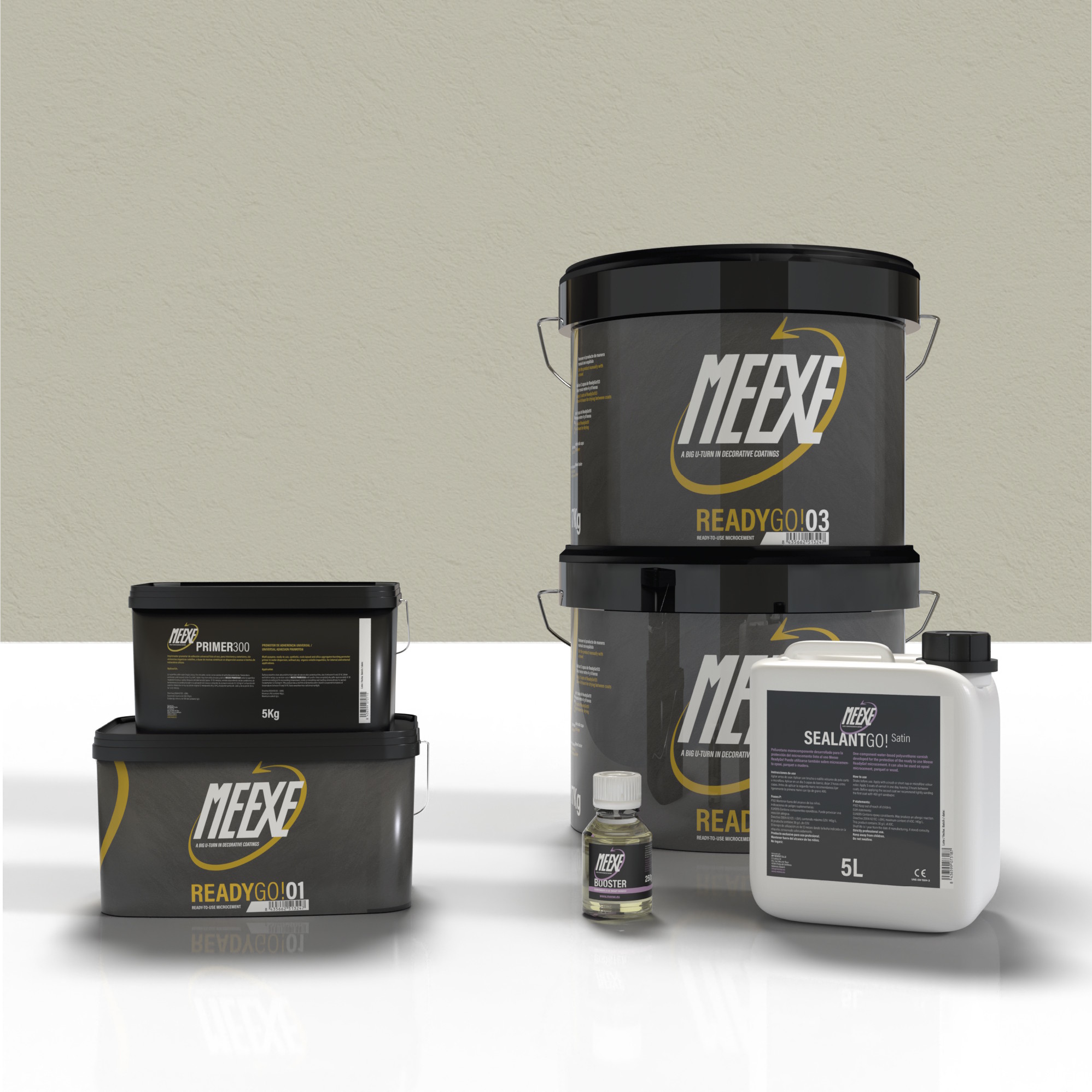 Kit microcemento 20m2 meexe ready go! Liquen acetinado