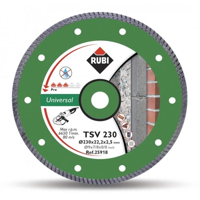 Disco diamante - rubi - tsv pro - ø 230 mm - alta performance - corte de ma
