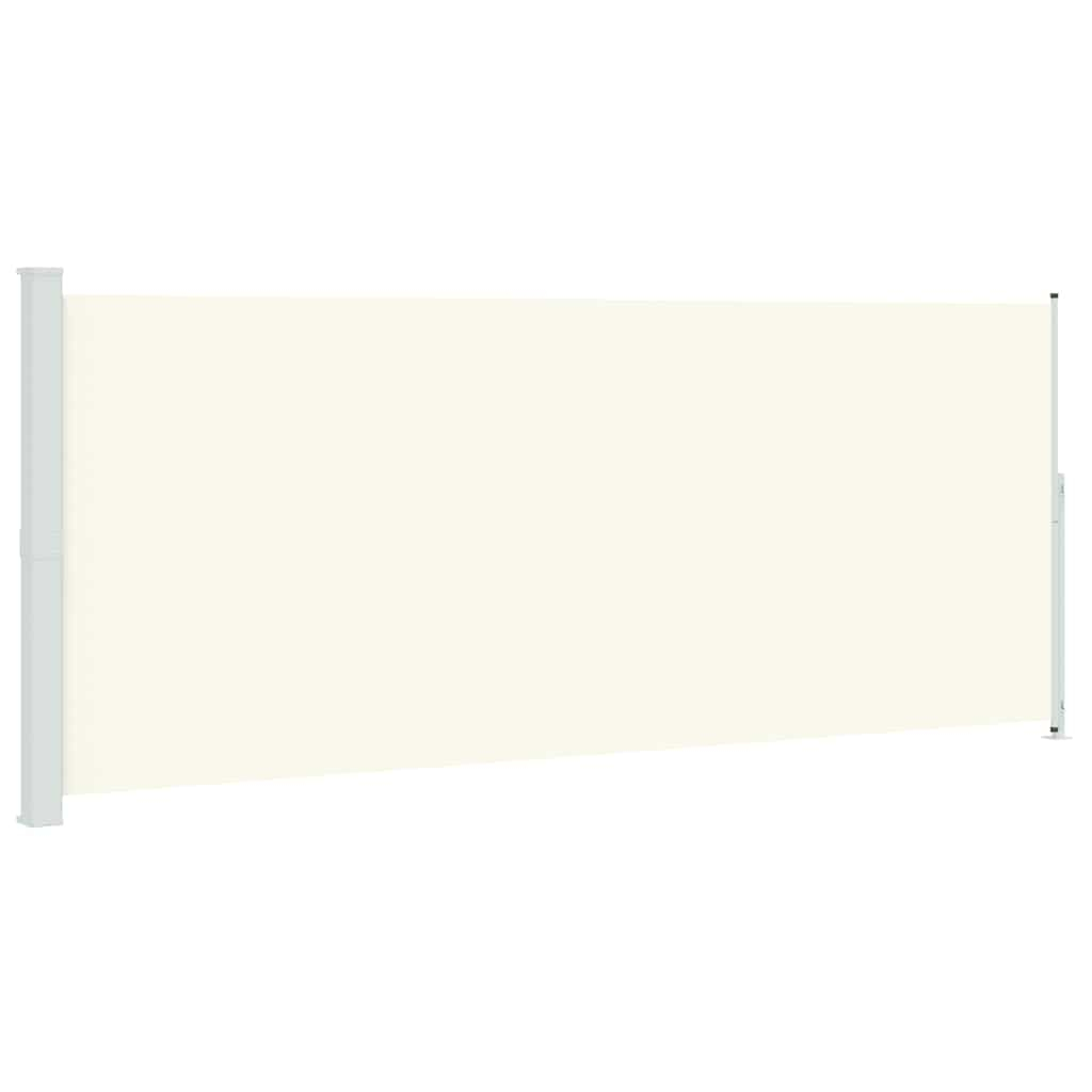 Toldo lateral retrátil para pátio 200x500 cm cor creme