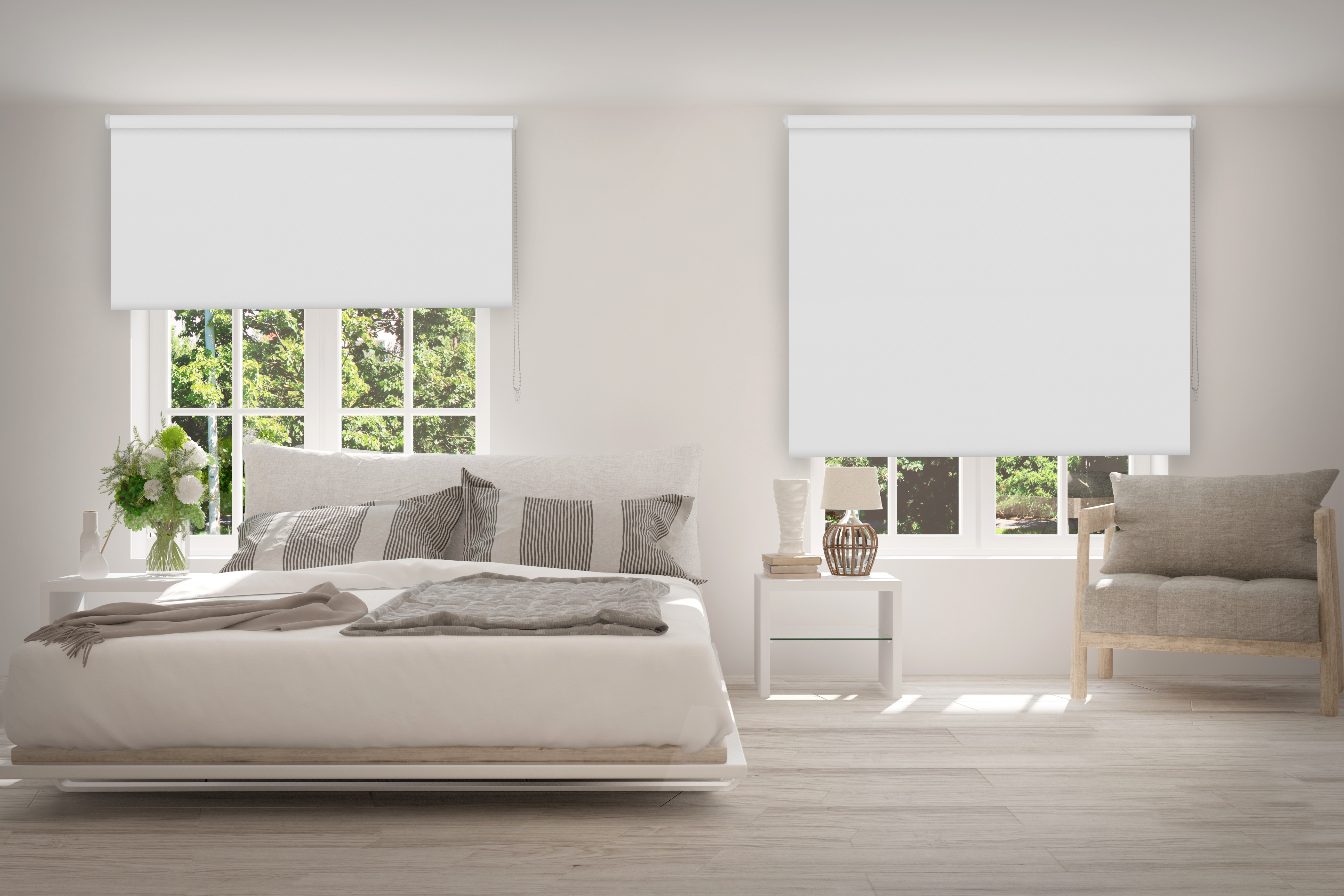 Estore de rolo opaco térmico branco 165 x 190cm