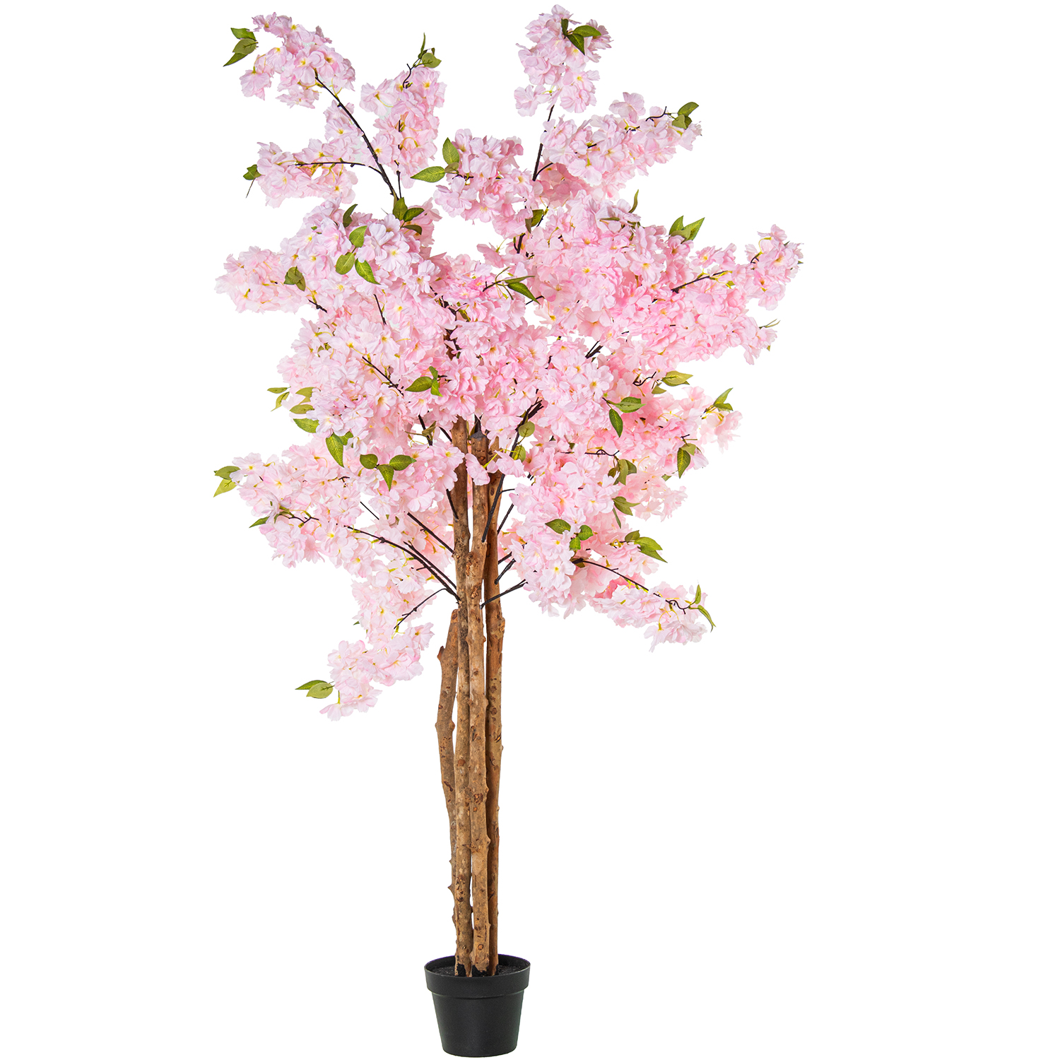 Cerejeira artificial rosa de 180 cm com 4 troncos.