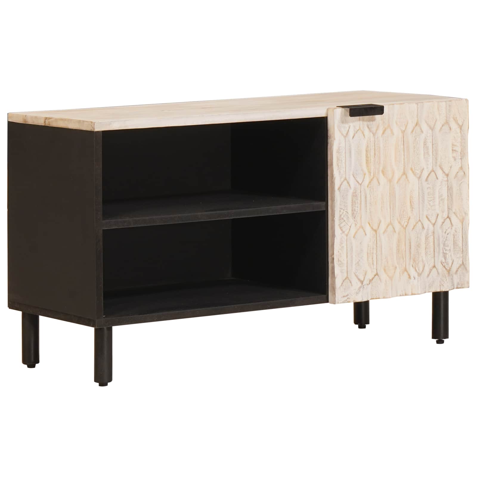 Móvel para tv - helloshop26 - compacto 80x33x46 cm - branco fosco - 1 porta
