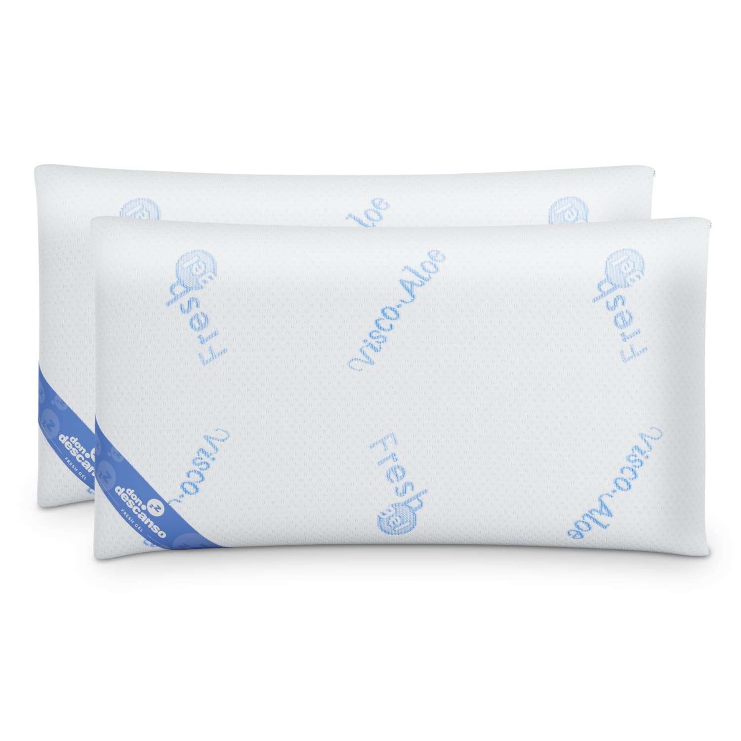 Nalui almofadas viscoelásticas gel fresh pack 2 (70x38 cm), firmeza média