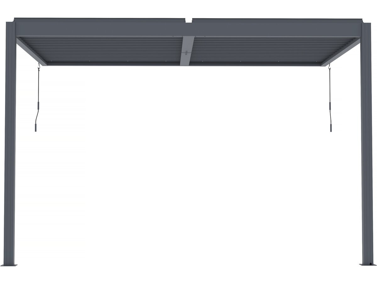 Pérgula bioclimática inclinada com LED "windsor" - 3 x 4 m - antracite