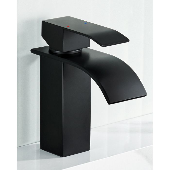 Robinet de banheiro - anycee max - misturador preto - aço inox - bico cacho