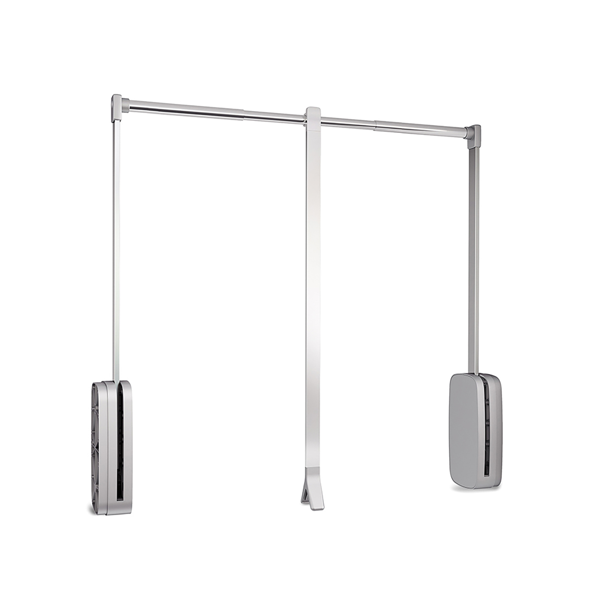 Emuca varão basculante para roupeiro sling, 830 - 1150, cromado, aço e