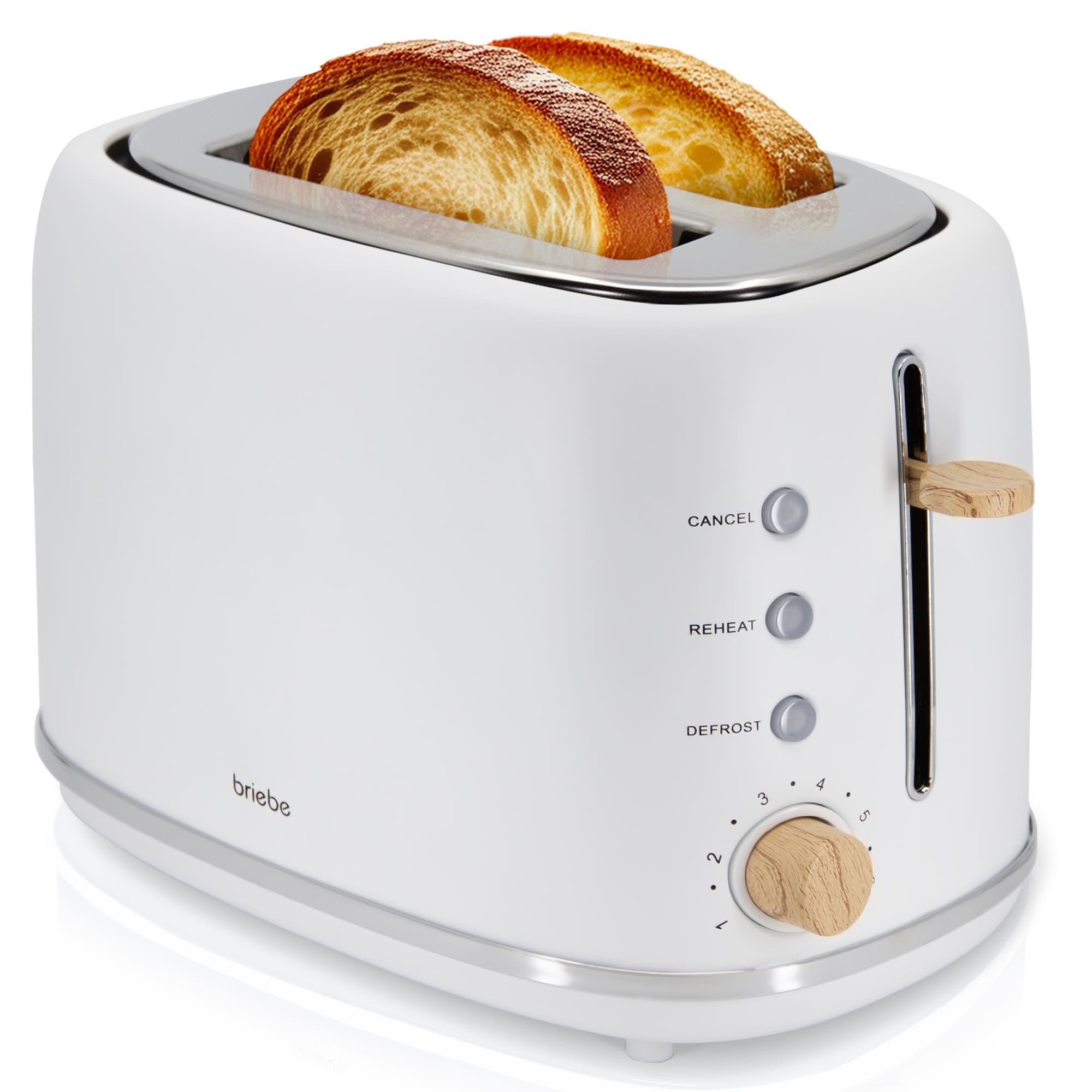 Nordic torradeira ranhura larga 2 fatias, briebe ta1166wht branco 870w
