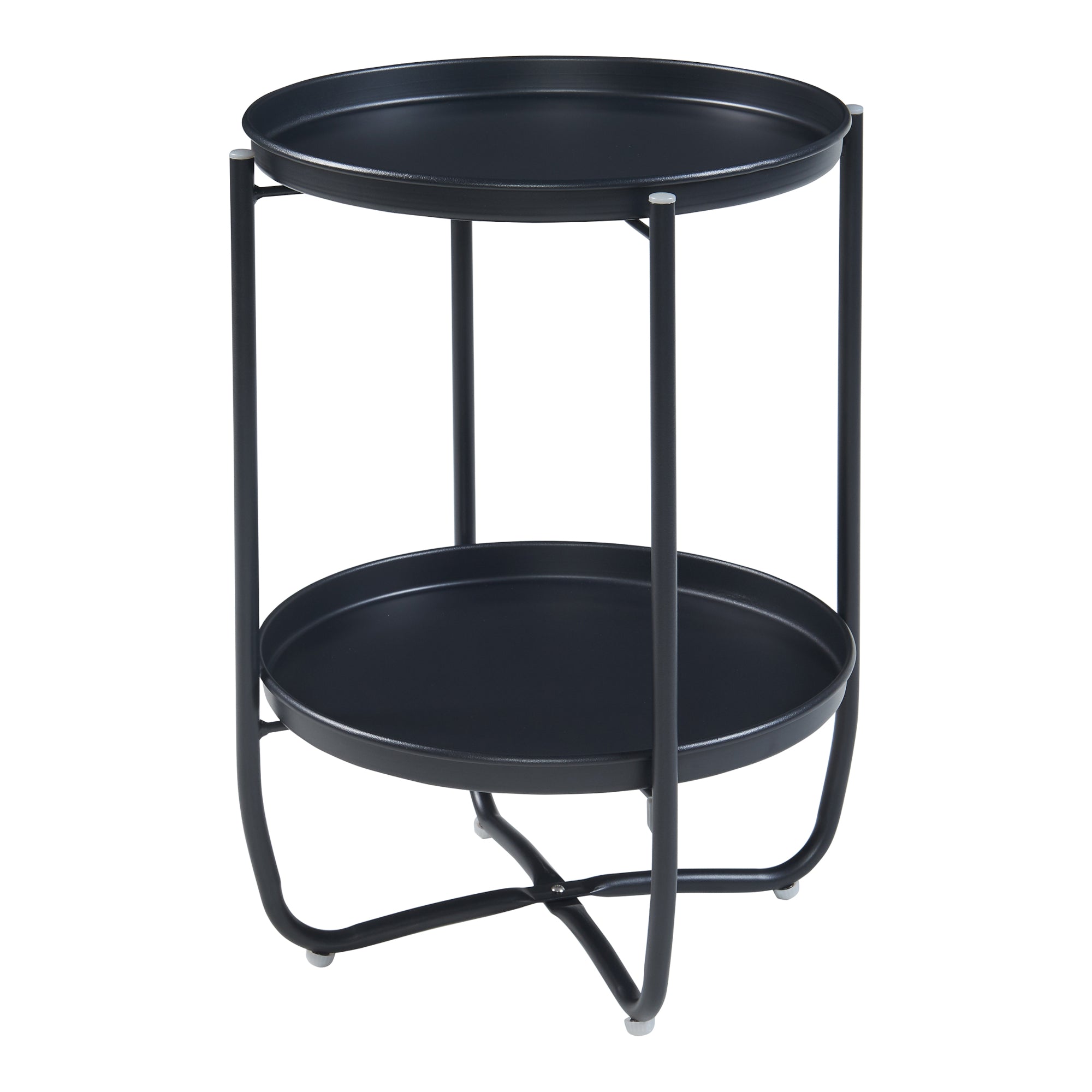 Mesa de centro - helloshop26 - console de apoio - aço - 58 x 40 cm - preto