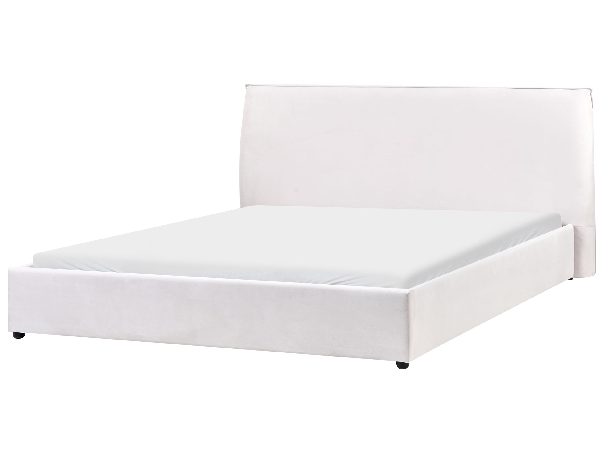 Cama veludo lavaur 180 x 200 cm branco creme