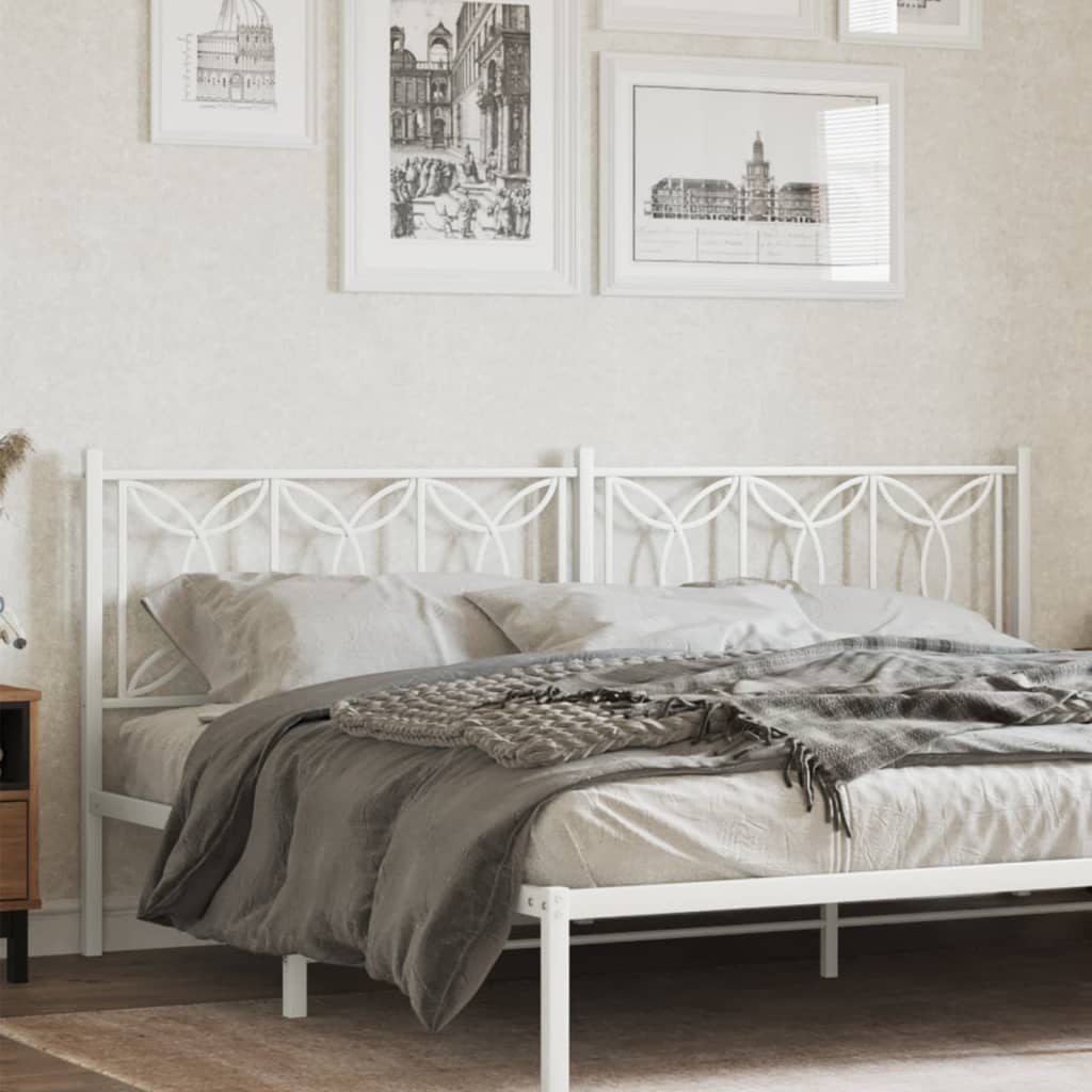 Cabeceira de cama 200 cm metal branco ptob4887