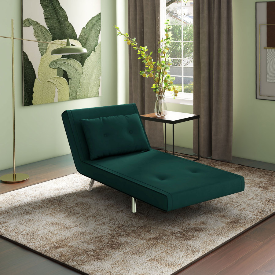 Poltrona cama reclinável 3 em 1 verde escuro 1 lugar