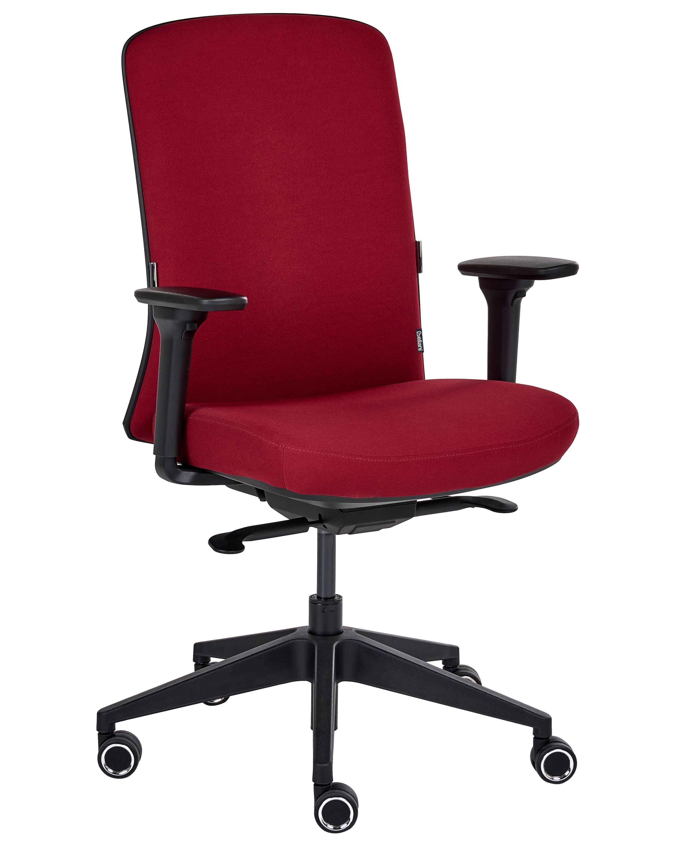 Cadeira de escritório kamilon tecido vermelho escuro