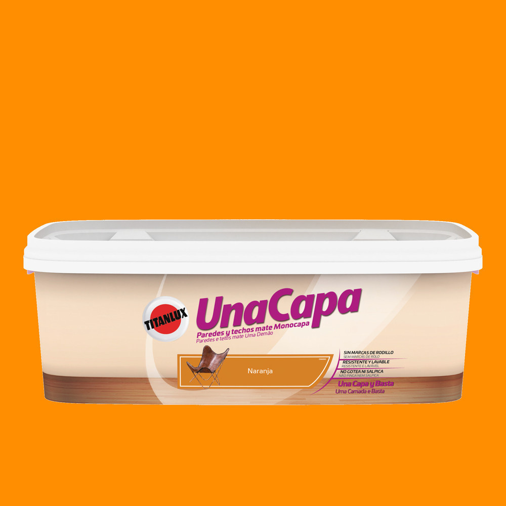 Tinta color uma camada laranja 2,5l