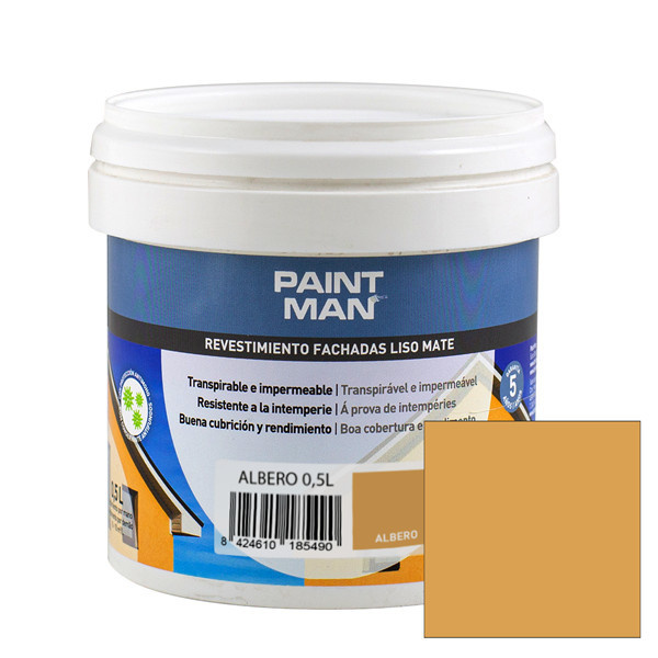 Muestra revestimento fachadas liso mate albero paintman 0,5l