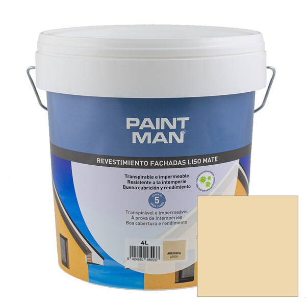 Revestimento fachadas liso mate arenisca paintman 4l