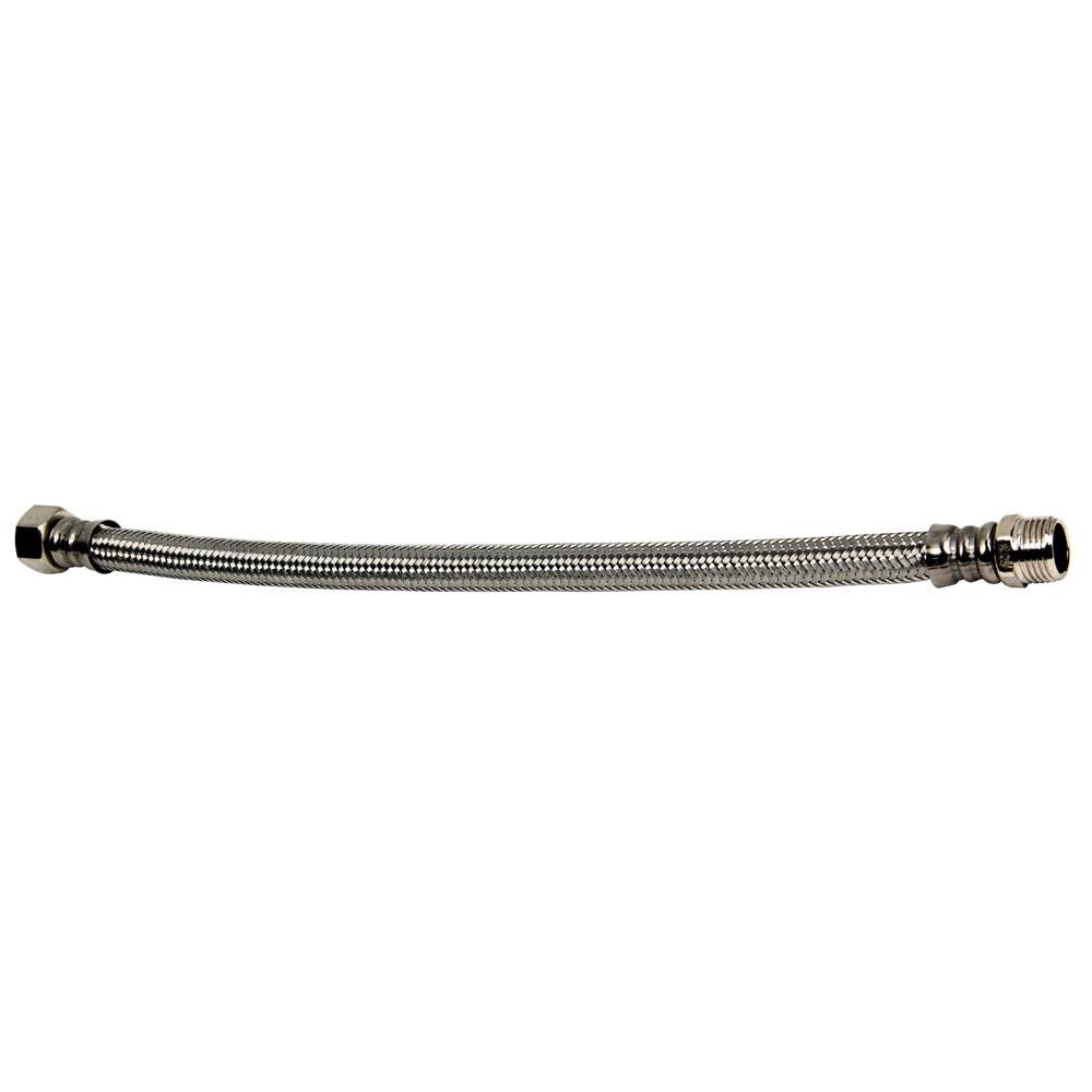 MANGUEIRA AÇO INOX M 1/2" - H 1/2" 30 CM