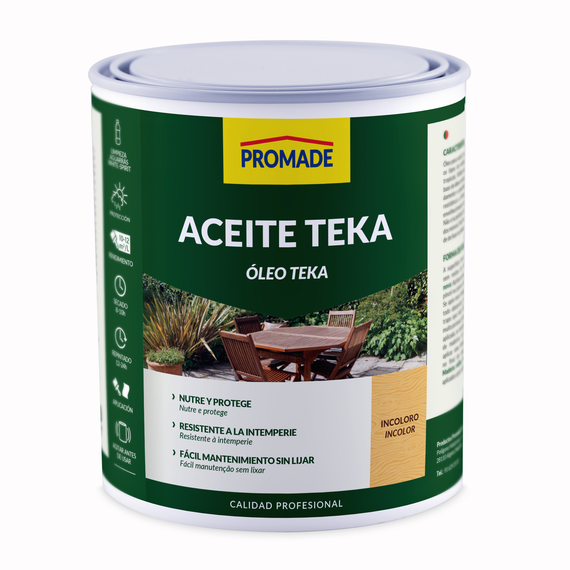 Óleo teca 750 promade ml
