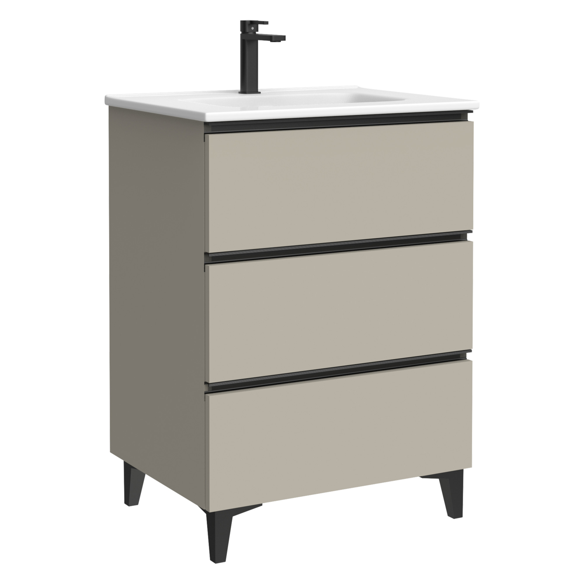 Mobiliário de casa de banho Eyra em cor moka mate 60cm