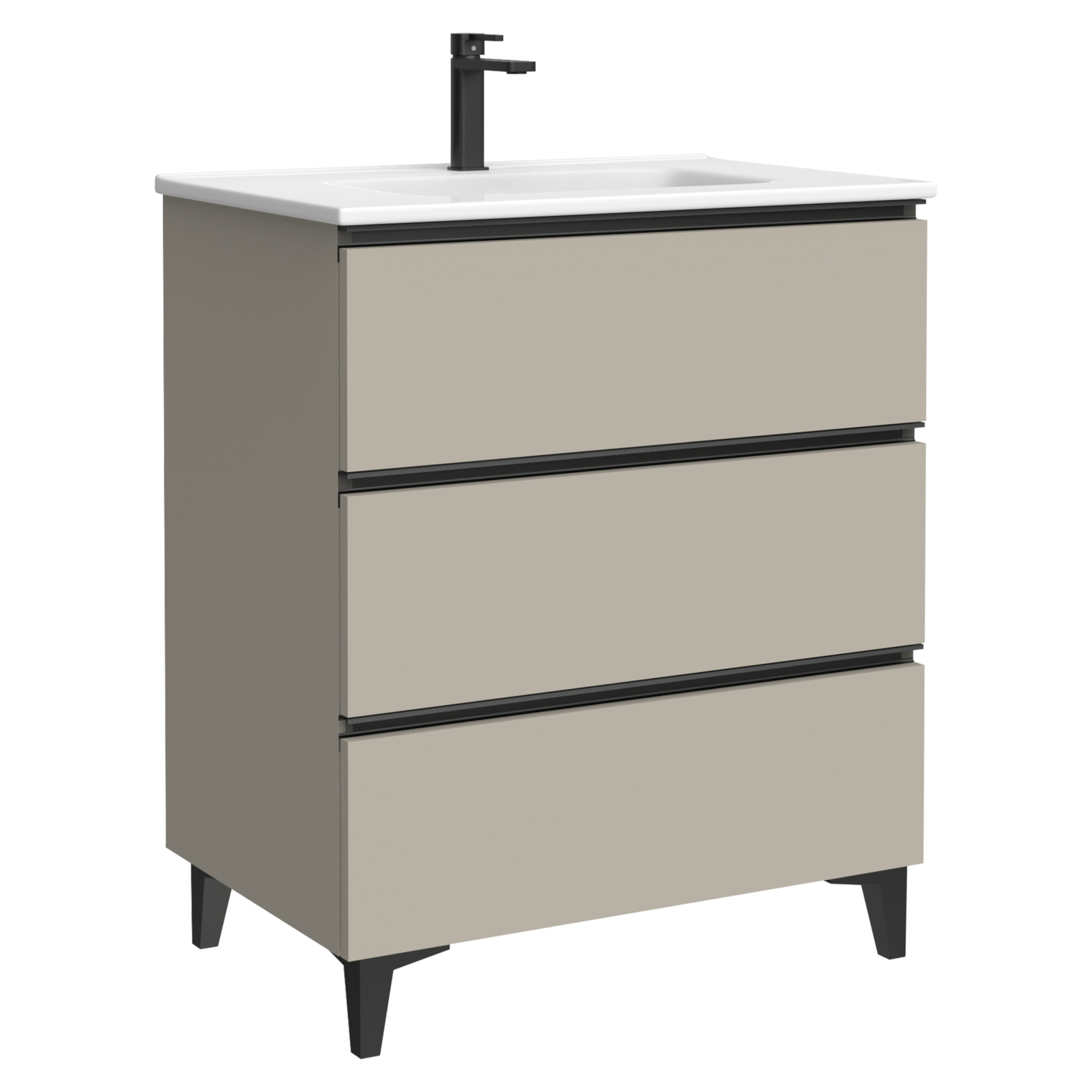 Mobiliário de casa de banho Eyra em cor moka mate 70cm