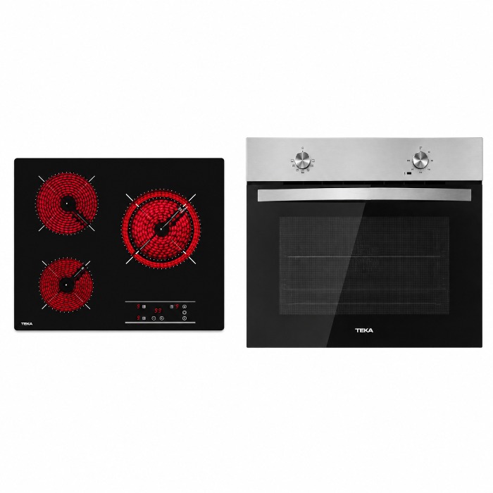 Pack placa vitrocerâmica e forno Teka