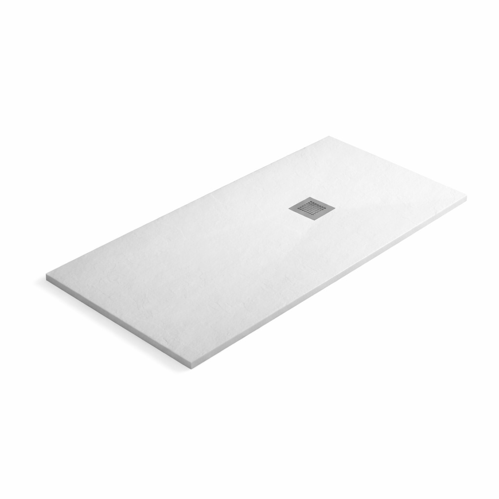 Plato de duche acabamento ardósia branco 80x140cm coat