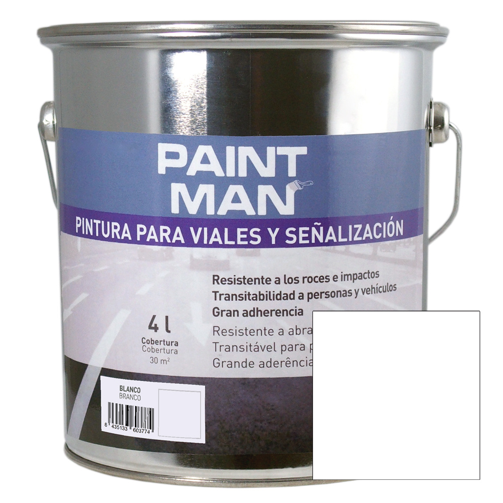 Tinta para vias e sinalização branco paintman 4 l