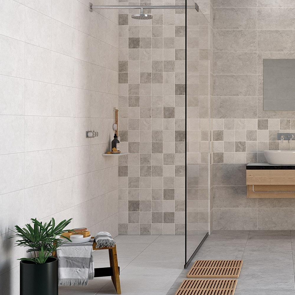 Azulejo bayaz cinzento