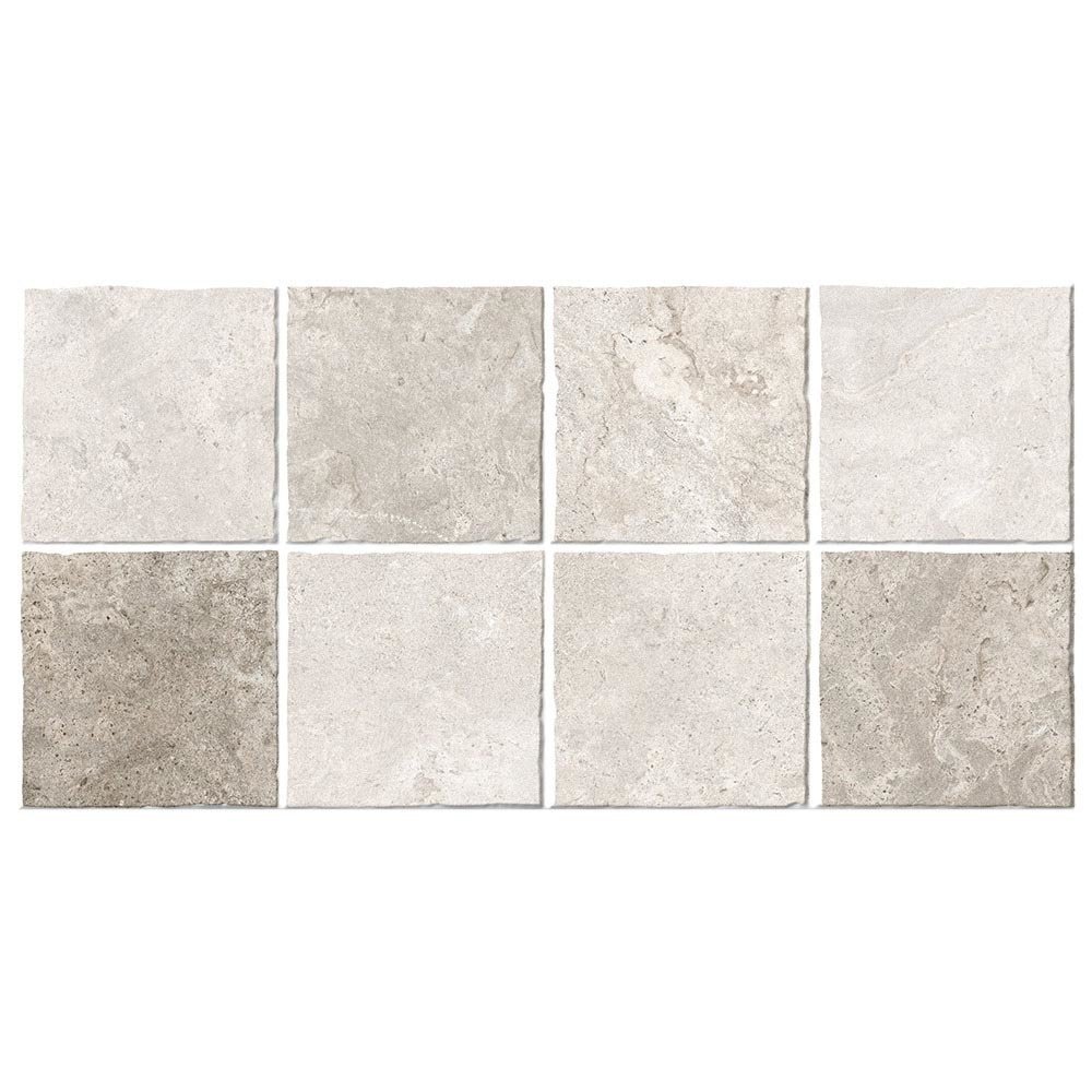 Azulejo bayaz mosaico cinzento