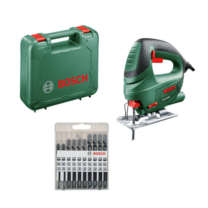Serra de recorte 500W Bosch + 10 lâminas de madeira