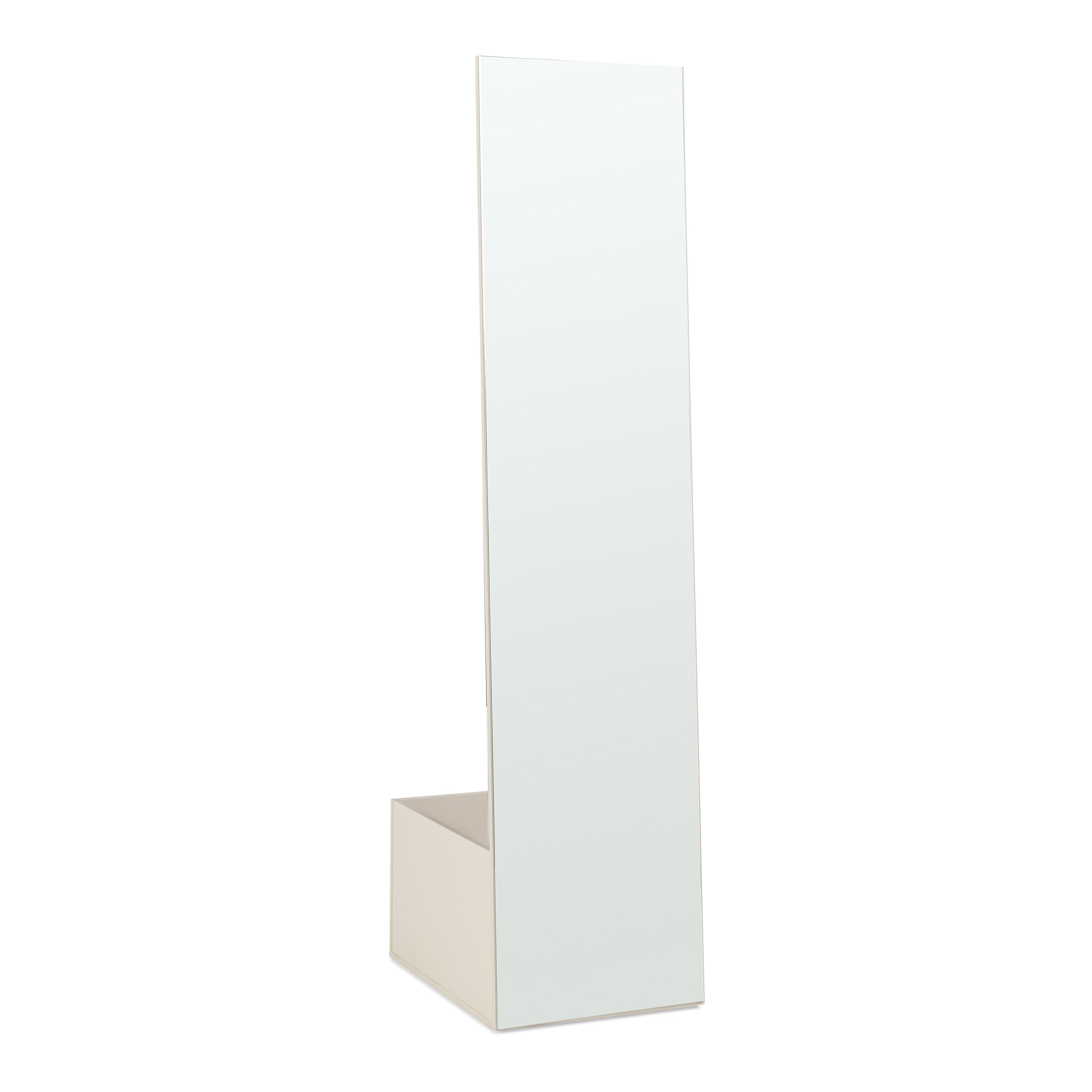 Espelho de corpo inteiro saden com suporte 165x40x51cm areia [en.casa]
